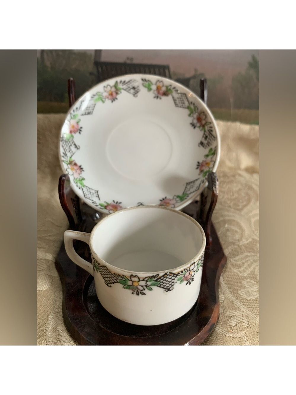 Vintage Yamasan China Tea Cup & Saucer Set